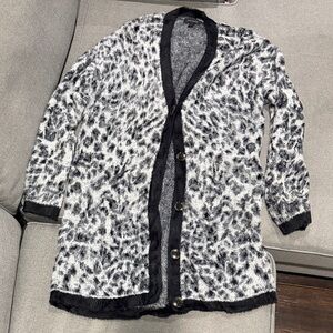 Ann Taylor Long Leopard Sweater